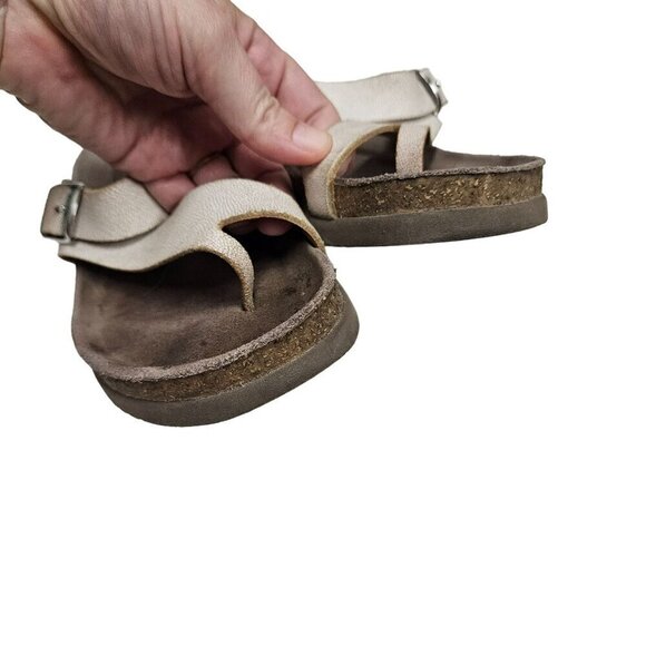 Mephisto Womens Size 38 Leather‎ Sandals With Buckle & Cork Sole - Picture 8 of 11